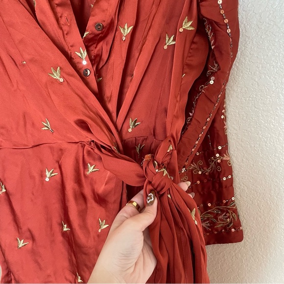 NWOT free people breakdown mini wrap dress sz 2 - Picture 6 of 8